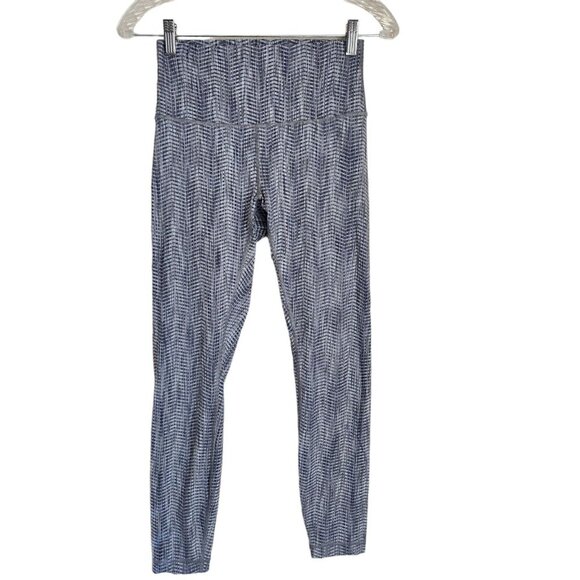 Lululemon Leggings Women's 6 Wunder Under High-Rise Tight 25" Gray Geometrics - Picture 1 of 10